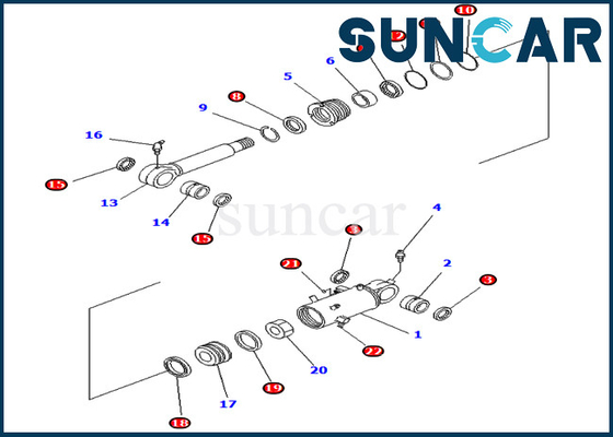 comprar Máquina escavadora Replacement Kits de PC78US-6 PC78UU-6 707-98-42700 7079842700 jogos do serviço do cilindro de lâmina de KOMATSU online manufacture