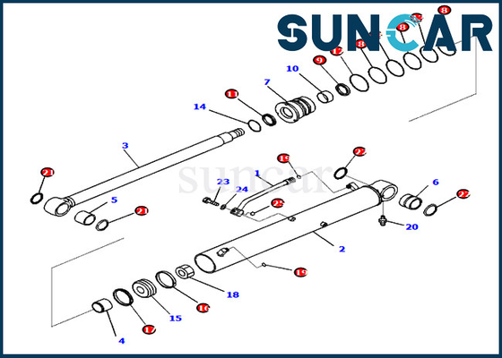comprar 721-98-00670 jogos do serviço do jogo 7219800670 PC78US-10 KOMATSU do selo do cilindro hidráulico do crescimento online manufacture