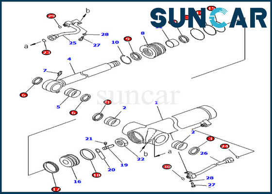 comprar 707-98-36720 jogos de reparação do selo do cilindro do jogo 7079836720 PC78UU-6 PC78UU-8 KOMATSU da selagem do braço online manufacture