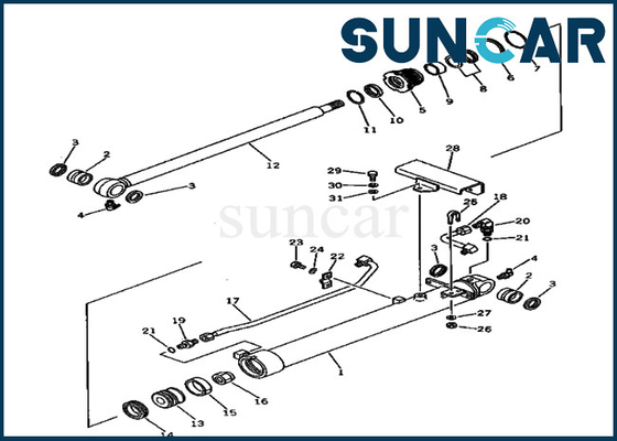 comprar Selo Kit Fits For Komatsu Model PC80-1 do cilindro da cubeta do jogo 20X-63-76300 20X6376300 da substituição online manufacture
