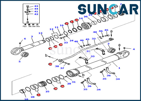 comprar Reparo Kit For PC800-8E0 PC800LC-8E0 KOMATSU do selo do cilindro do jogo 707-99-76390 do selo do óleo de 7079976390 braços online manufacture