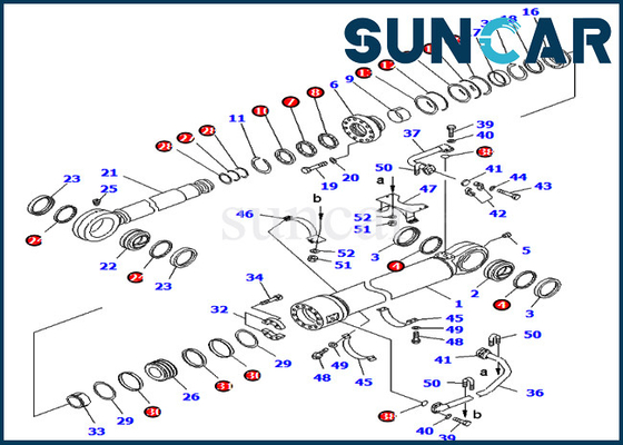 comprar Máquina escavadora 7079978410 Cylinder Service Kit Parts de PC800-8E0 PC800SE-8E0 KOMATSU 707-99-78410 online manufacture