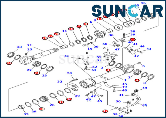 comprar PC800SE-8 PC800-8K 707-99-78780 reparo Kit Komatsu Hydraulic Cylinder do selo de 7079978780 cubetas online manufacture