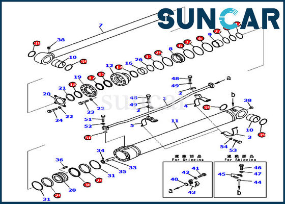 comprar 721-98-00930 7219800930 jogos de reparação de Kit Wear Resistance PC800SE-8E0 KOMATSU do selo do óleo do cilindro do braço online manufacture