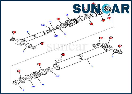 comprar Arme o serviço Kit Parts 707-98-28910 selo Kit For PC80MR-3 PC80MR-5 KOMATSU de 7079828910 cilindros online manufacture