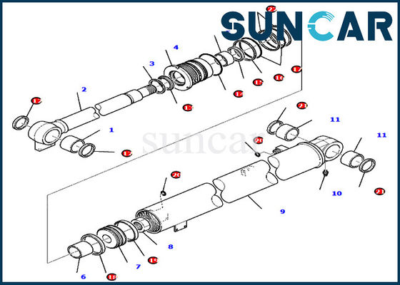 comprar Jogo 707-98-36730 do selo do crescimento 7079836730 ajustes dos jogos de reparação do cilindro para a máquina escavadora Komatsu PC80MR-3 PC80MR-5 online manufacture