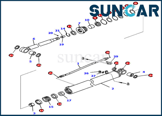 comprar Jogo de reparação do selo do cilindro hidráulico do jogo 7079835340 do serviço do braço de PC88MR-10 PW98MR-10 707-98-35340 online manufacture