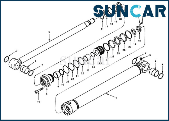 comprar Os jogos de reparação do cilindro hidráulico do jogo VOE14501680 VOE 14501680 do selo do óleo do crescimento cabem os modelos EC140 SUNCARVO.L.VO online manufacture