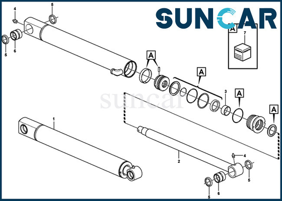 comprar 15077493 EC27C SUNCARVO.L.VO que sela o jogo do selo do cilindro do braço do Dipper de Kit Wear Resistance VOE15077493 online manufacture
