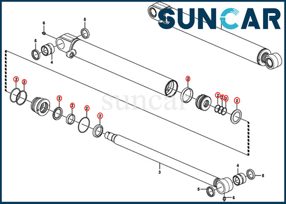 comprar Serviço Kit Parts de SUNCARVO.L.VO da máquina escavadora do jogo EC35C do selo do cilindro da cubeta de VOE15016641 VOE 15016641 online manufacture