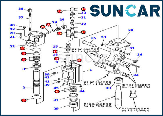 comprar Selo hidráulico Kit For Komatsu Excavator PC30R-8 do disjuntor do braço BK301Z-SK1 online manufacture