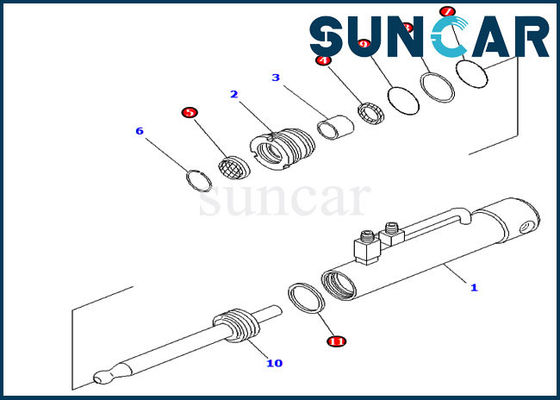 comprar Jogos do selo do cilindro de D275A-5 D275A-2 KOMATSU 707-98-11020 online manufacture