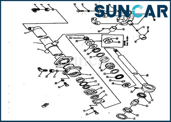 comprar Jogo 101-61-05010 do selo do óleo hidráulico do cilindro de KOMATSU D20A-2 online manufacture