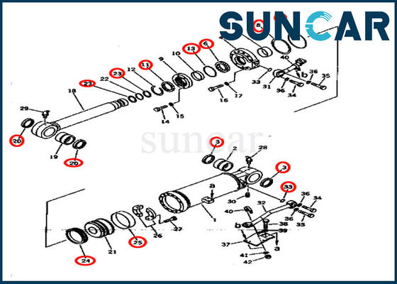 comprar Jogo 707-99-73050 do selo do cilindro do elevador ISO9001 para D275A-2 KOMATSU online manufacture