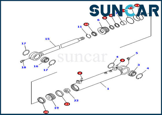 comprar 707-99-14930 jogos da substituição do jogo de reparação D31PX-21A KOMATSU do selo do cilindro do ângulo online manufacture