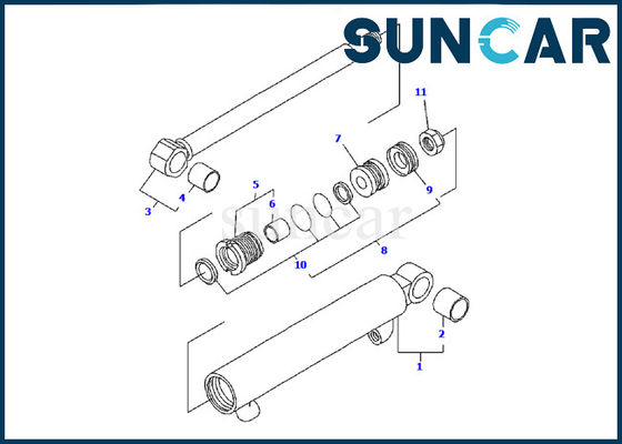 comprar Jogo do selo do cilindro da cubeta dos modelos do equipamento do jogo PC09FR-1 do serviço de YM172186-72580 KOMATSU online manufacture