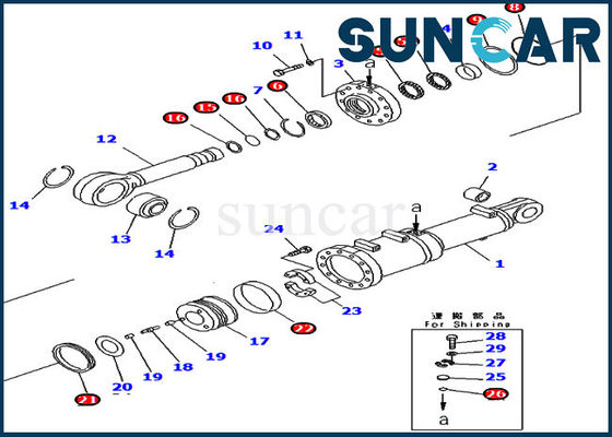 comprar Jogo do serviço da inclinação de lâmina dos jogos do selo do cilindro da substituição da escavadora 707-99-81020 KOMATSU do passo online manufacture