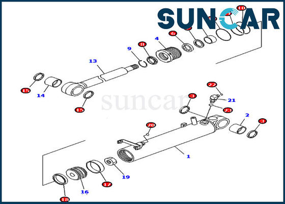 comprar 707-99-24640 selo Kit Fits Bulldozer D39PX-2A KOMATSU do cilindro do RH do LH do elevador hidráulico online manufacture