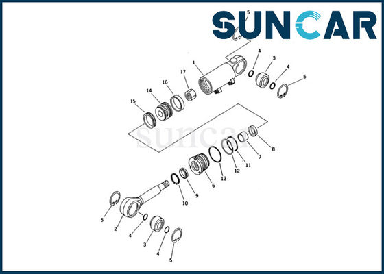comprar 707-98-23100 máquina escavadora de Kit Komatsu Inner Repair Seal Kit For PC20R-8 do serviço do cilindro da inclinação de lâmina online manufacture
