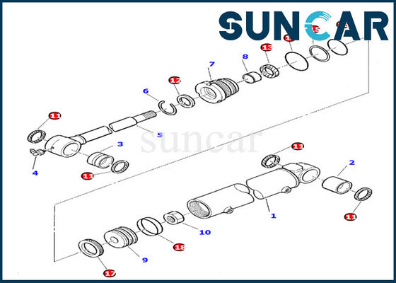 comprar 878000392 jogo do selo da gaxeta da substituição de Kit For Komatsu PC10-7 PC20-7 do serviço do cilindro do balanço do crescimento online manufacture