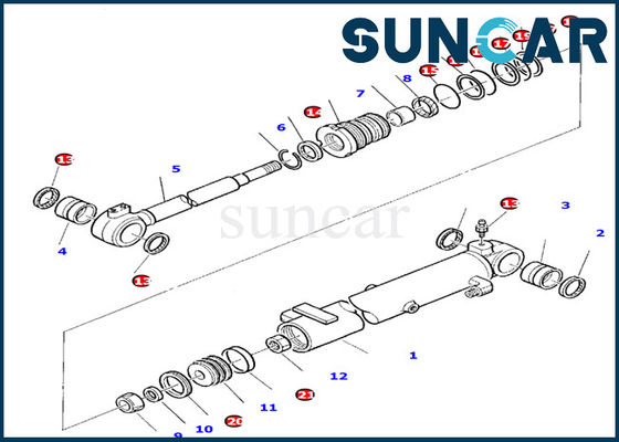 comprar 878000394 substituição hidráulica de Inner Oil Seal da máquina escavadora de Kit Fits Komatsu PC10-7 do selo do cilindro do crescimento online manufacture