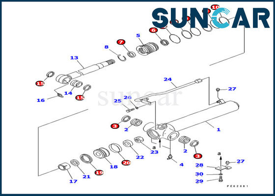 comprar 707-98-14460 jogo de Oil Seal Service da máquina escavadora de Kit For Komatsu PC12UU-2 do selo do cilindro do braço online manufacture