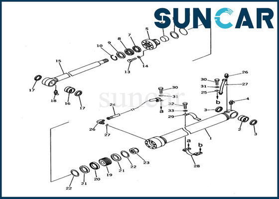 comprar 707-99-26620 jogos hidráulicos da substituição do cilindro do jogo PC60-6 KOMATSU do serviço do cilindro da cubeta online manufacture