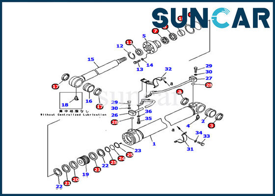 comprar 707-98-37670 jogos do selo do cilindro do crescimento para o jogo de Heavy Model Repair da máquina escavadora de KOMATSU PC120-6 online manufacture