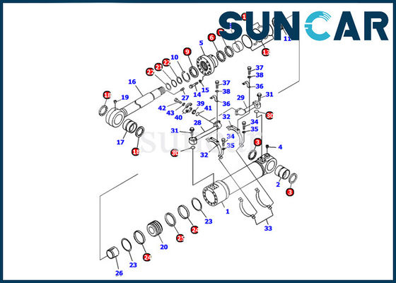 comprar Jogo inferior de Sealing Repair Service da máquina escavadora do jogo PC1100-6 do selo do cilindro da descarga de KOMATSU 707-98-56210 online manufacture