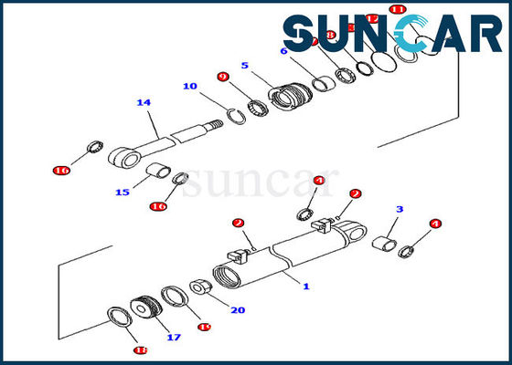 comprar Escavadora KOMATSU da esteira rolante 707-99-34630 peças de substituição do cilindro do jogo D61EX-15EO do selo do reparo do elevador online manufacture
