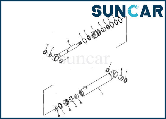 comprar 707-00-50640 selo Kit For Mini Excavator do reparo de Kit Komatsu PC05-5 do serviço do cilindro do balanço online manufacture