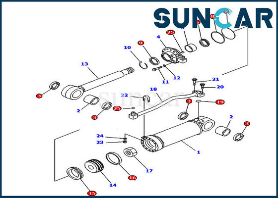 comprar Jogos do selo do cilindro do estripador do jogo 7079852220 do serviço do cilindro para a escavadora D65EX-15 de KOMATSU online manufacture