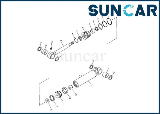 comprar Peças internas da máquina escavadora PC05-5 dos ajustes dos jogos do selo do cilindro de lâmina do jogo 707-00-60340 do serviço de KOMATSU mini online manufacture
