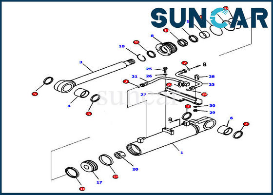 comprar Jogos do cilindro do elevador do estripador do jogo 707-99-43700 do selo do reparo de KOMATSU para as peças da escavadora D85MS-15 online manufacture
