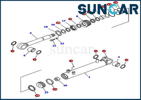 comprar 707-99-43380 7079943380 jogo do selo da substituição do cilindro do jogo D85EX-15 KOMATSU do serviço hidráulico online manufacture