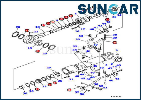 comprar 707-99-77120 jogo hidráulico PC1100-6 de Kit Komatsu Bucket Cylinder Service do selo PARA 5.7M Cylinder Assy online manufacture