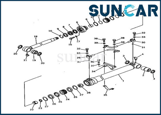 comprar 707-98-43530 máquina escavadora Sealing Kit de Kit Fits Komatsu CD110R-1 PC128UU-2 do selo do cilindro da descarga online manufacture