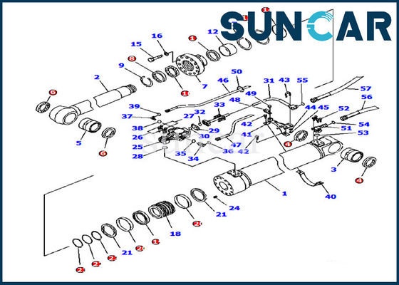 comprar 707-99-56630 KOMATSU cresce ajusta a máquina escavadora Inner Seal Kit do jogo PC180LC-7-E0 do serviço do cilindro online manufacture