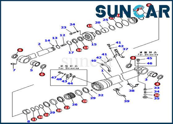 comprar 707-99-46420 jogo do serviço da máquina escavadora de Kit Hydraulic Parts do selo do cilindro do braço de KOMATSU PC160LC-7-E0 online manufacture