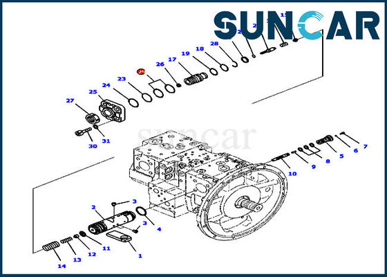 comprar peças internas principais de Ring For PC210-10 PC210LC-10 KOMATSU do selo da bomba 708-2L-45240 online manufacture