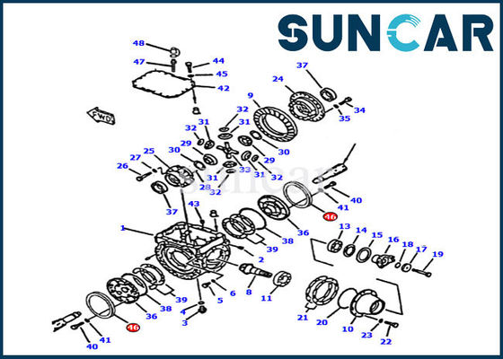 comprar 419-33-21710 selo do carregador de Front Axle Seal Ring For WA300-3A WA320-3 KOMATSU da caixa de engrenagens online manufacture
