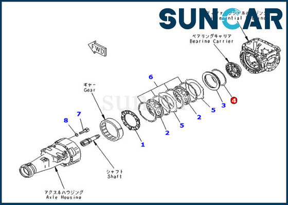 comprar Peças do selo da substituição dos carregadores da roda de KOMATSU do anel de selagem 419-33-21420 da caixa de engrenagens WA320-6 online manufacture