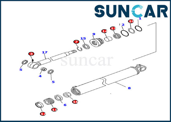 comprar 707-98-35330 jogo de Cylinder Inner Service da máquina escavadora do jogo PC130F-7 do selo do cilindro de KOMATSU RLG online manufacture