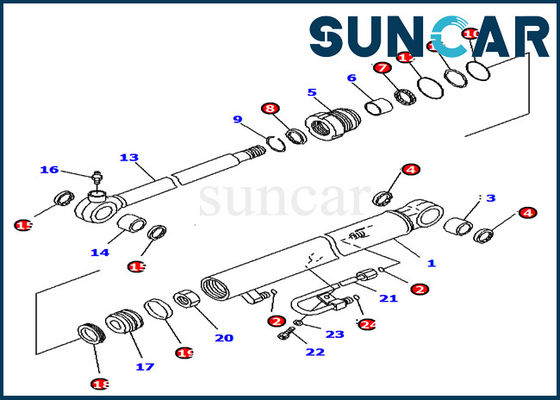 comprar 707-98-04700 máquina escavadora Inner Service Kit de Kit Komatsu PC18MR-2 PC14R-3 do selo do cilindro da cubeta online manufacture