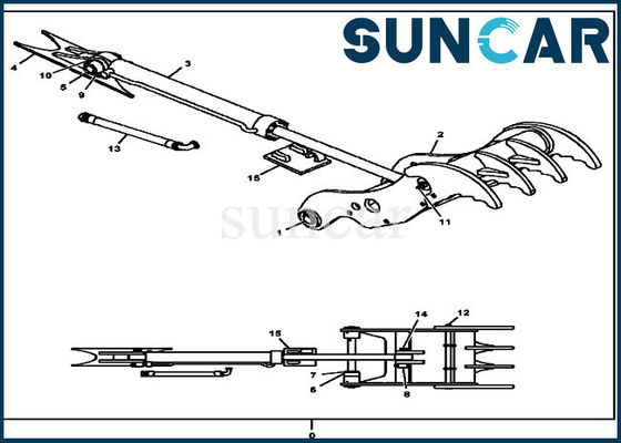 comprar Jogo do polegar de Kit For 120D 130G John Deere Excavator Direct Hydraulic do selo do cilindro AT383237 hidráulico online manufacture