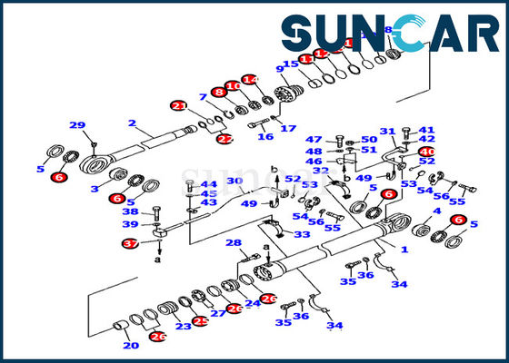 comprar 707-99-77330 jogo de Bucket Cylinder Sealing da máquina escavadora do jogo de reparação PC1600-1 KOMATSU do selo do cilindro online manufacture