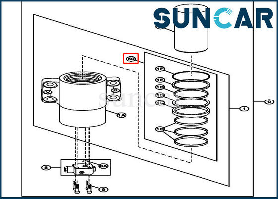 comprar Cilindro de Kit For Excavator Axle Lock do selo da substituição do Cyl dos jogos 4669897 de DEERE de 190DW 230GW online manufacture