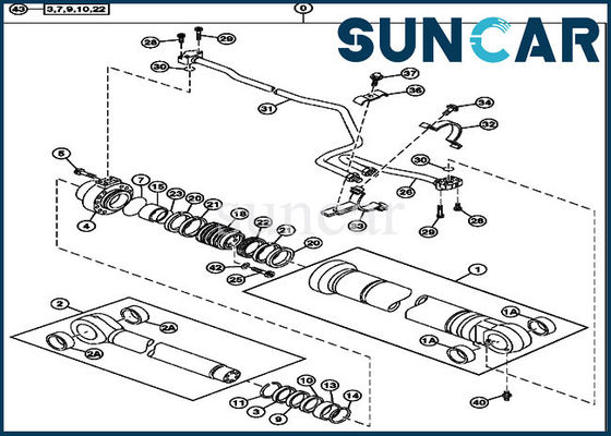 comprar Reparo Kit Fits 230CLC John Deere Parts do selo do cilindro do crescimento de Oil Seals 9257531 da máquina escavadora online manufacture