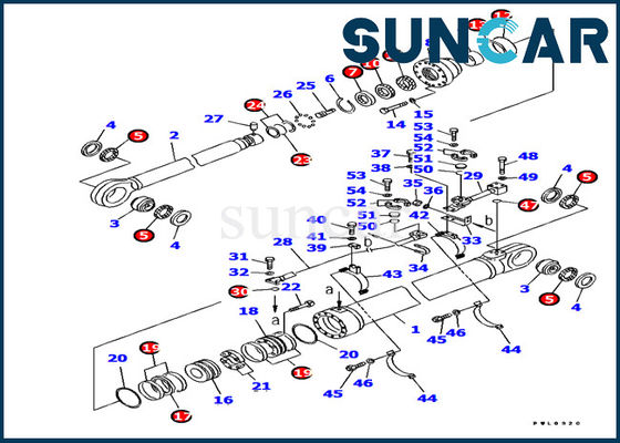 comprar Reparo Kit Sealing Kit For KOMATSU PC1800-6 do cilindro do braço de Parts 707-99-85310 da máquina escavadora online manufacture