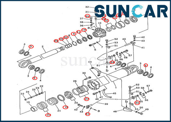 comprar 707-99-87660 peças internas do cilindro hidráulico do jogo PC1600-1 do selo do cilindro do crescimento da máquina escavadora de KOMATSU ?as online manufacture